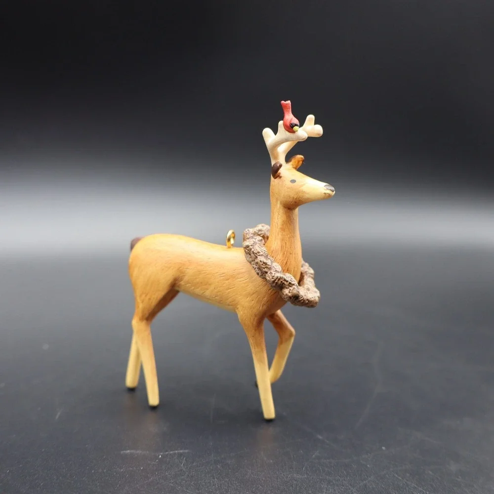 2007 Exclusive Hallmark Peaceful Animals VIP Gift Keepsake Ornament Deer & Bird